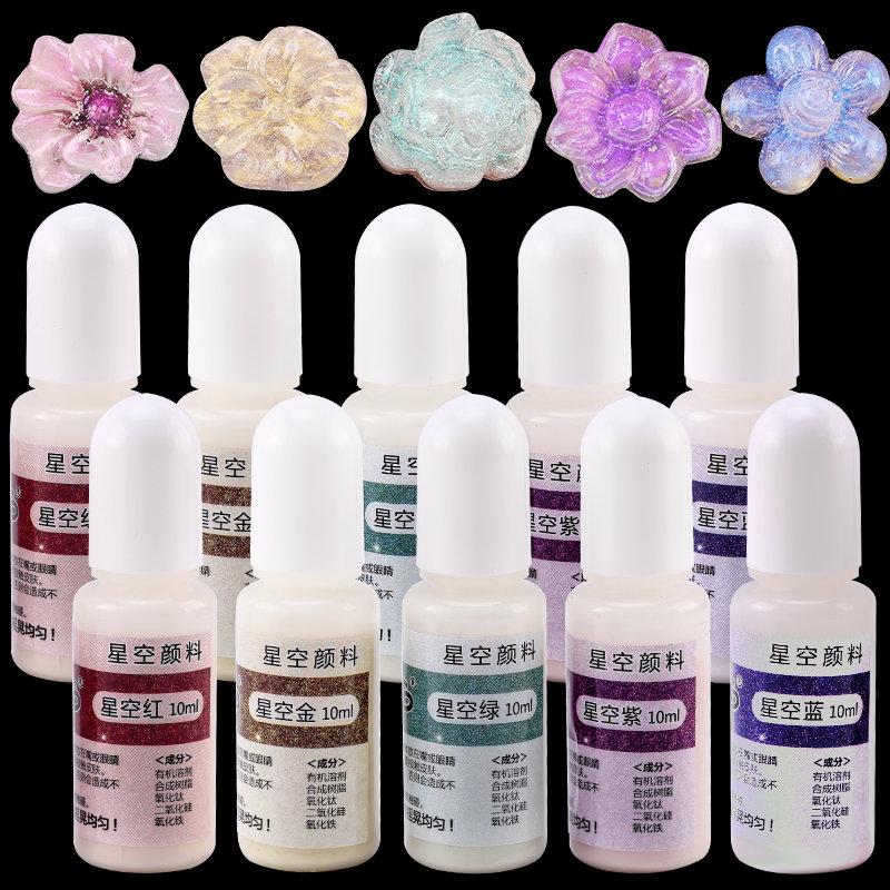 Forniture per Resina Epossidica Kit Pigmenti per Resina Colorante Liquido Polvere Colorante Materiale di Riempimento per Artigianato Artistico Fai-da-te Accessori per la Creazione di Gioielli