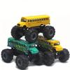 Monster School Bus Die Cast Metal Model Pullback Action Toy Monster Truck Alloy Big Wheels Play Vehicle Car Gifts for Boys Girls