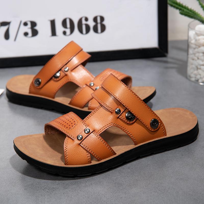 Fashion New Arrival Casual Sandals for Men Breathable Mens Slippers Comfortable Beach Sandals Dual-Purpose Male Summer Flats Flip-flops