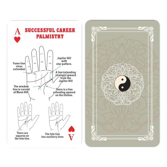 Palmistry Fortune Telling Playing Cards Palmology Theme Fortune-Telling Deck Palm Reading Tarot Cards
