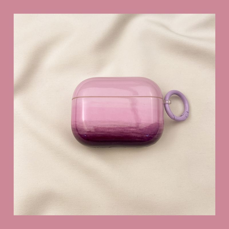 

to Apple Pro Earphone Case Second Generation Wireless Bluetooth Third Generation Aipods2 Generation Airpodpro Fourth Generation 5 Fifth Generation Box Airpods pro [Sizzy Purple Gradient] send Hook