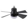 Ceiling Fan Light Dimmable 3 Color Temp 3 Wind Speed 1H 2H 4H Timer E26 Small Fan Lamp with Remote for Bedroom Kitchen