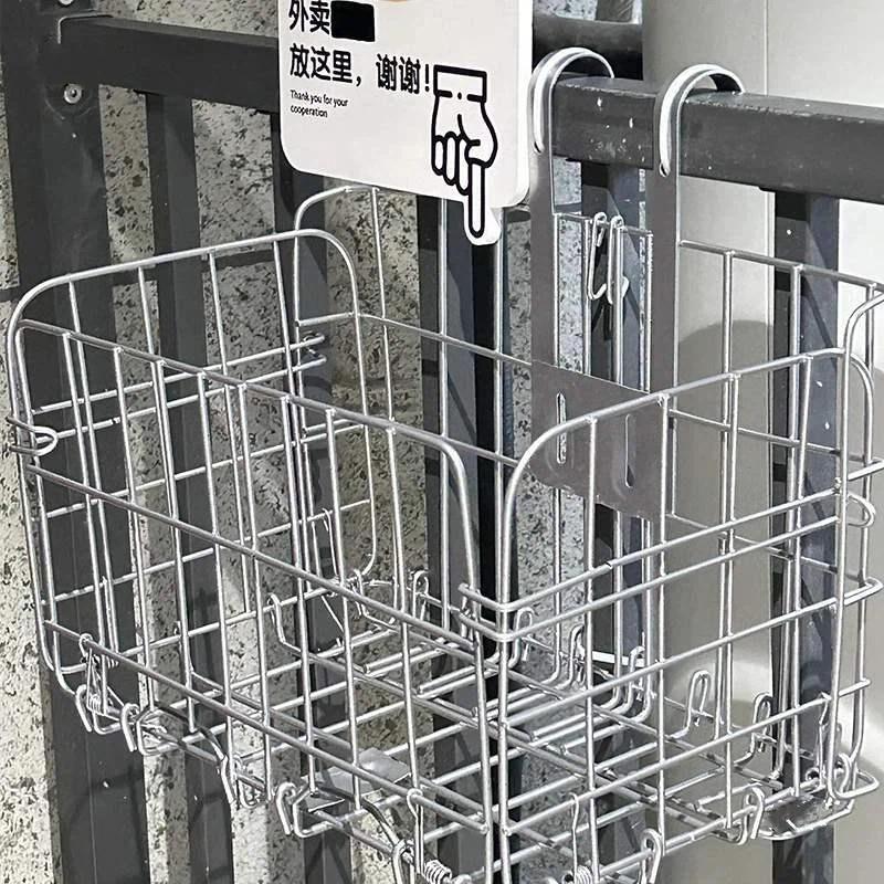 Metal Electric Scooter Rear Storage Basket Sturdy Iron Build Large Capacity Easy Mount For Commuting Grocery Shopping Daily Use