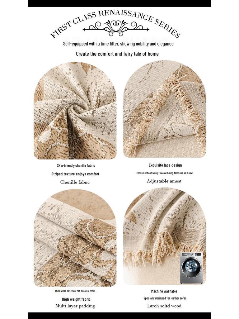 French Retro Chenille Sofa Cover: Non-Slip, All-Season, Cat Scratch Resistant, Full Cover Towel, 2026 Edition