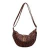 Autumn Winter 2025 Leopard Print Women's Crossbody Dumpling Bag - Retro, Versatile, Trendy Brown Handbag