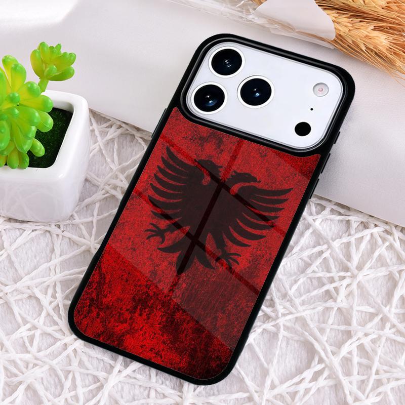 Albania Flag Eagle soft Phone Case for iPhone 17 Air 16 15 11 12 14 13 Pro Max Shockproof Cover