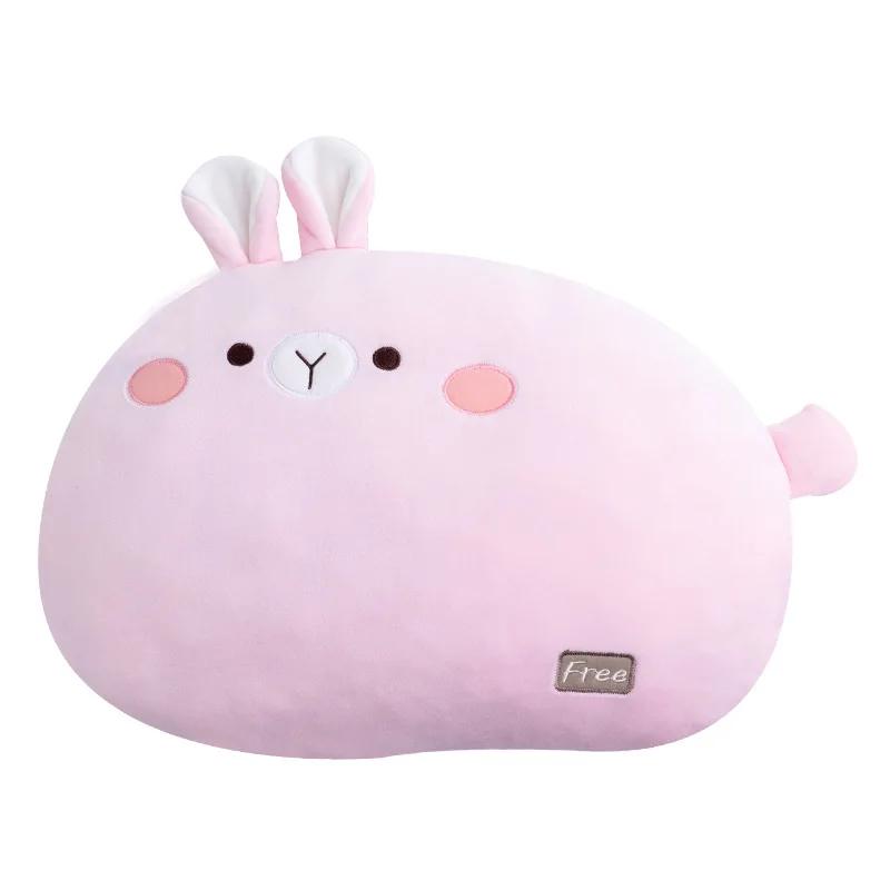 Little Lamb Q-shaped Pillow Cat Pillow Pink Bunny Plush Doll Girl Sleeping In Bed Children's Birthday Gift
