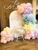 Pastel Balloons Latex Party Balloons 12 Inch Round Helium Multicolor Purple Orange Blue Yellow pink Macaron Balloons
