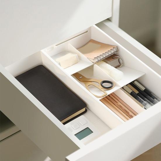 Organizator Extensibil pentru Sertar Tavă Ajustabilă pentru Ustensile de Bucătărie și Tacâmuri cu Divizoare Detașabile Cutie de Depozitare Multifuncțională pentru Casă Baie