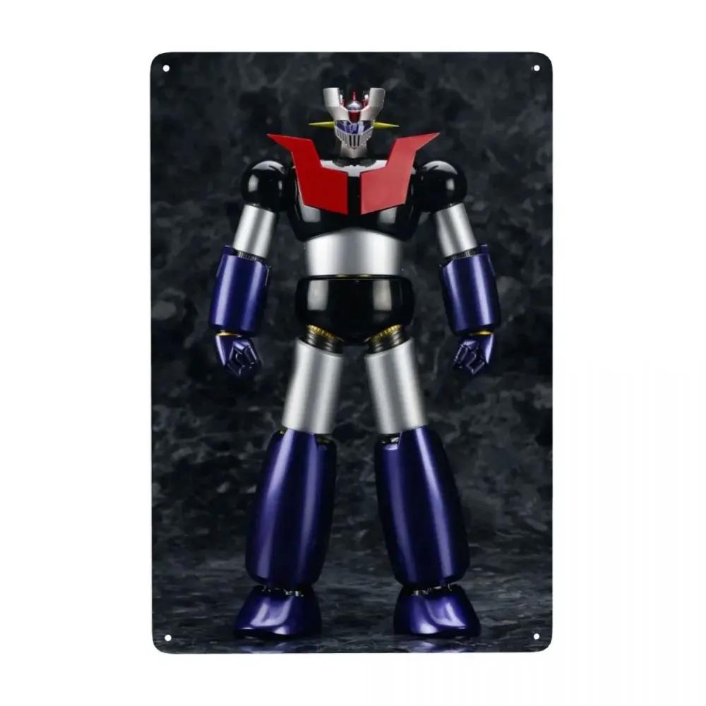 Vintage Goldorak Grendizer Metal Tin Sign  Custom Anime UFO Robot Wall Art Decor for Pub Cafe Yard  Rectangle Plaque