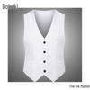 Men's Korean Style Slim Suit Vest - Business Casual for Spring & Autumn, Professional Groomsmen Dress Vest.