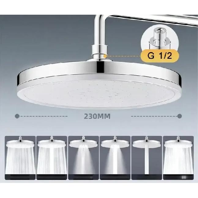 Druckduschkopf, großer Kopfbrausekopf, einzelner Druckduschkopf, Haushaltsdusche, Duschset