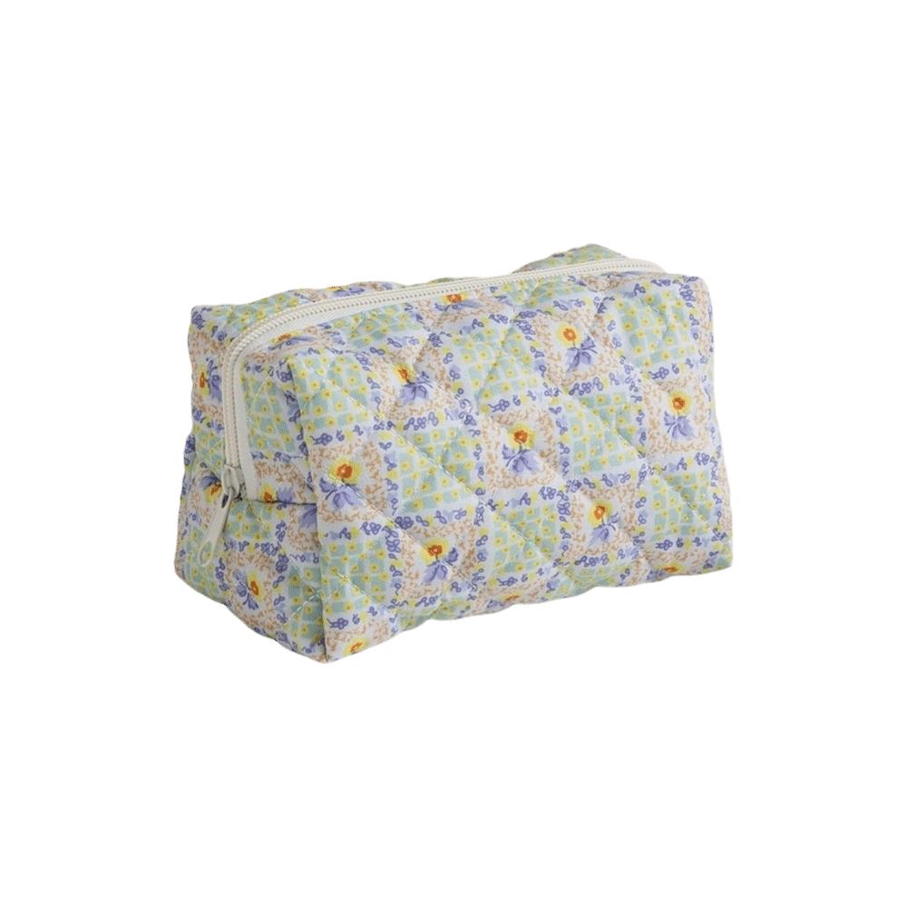 Large Capacity Cosmetic Bag Quilted Makeup Storage Bag Aesthetic Toiletry Bag Travel