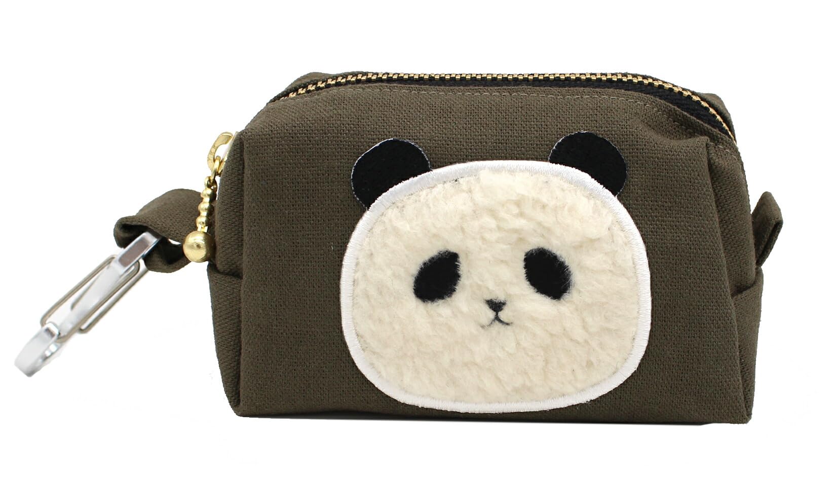 

Чехол для гольф-мячей Miwaki с мотивом панды ручной работы, сделано для мужчин и карабин для гольфа ручной работы, нашивка, черно-хаки, Япония, женщины, аксессуары, glf-W