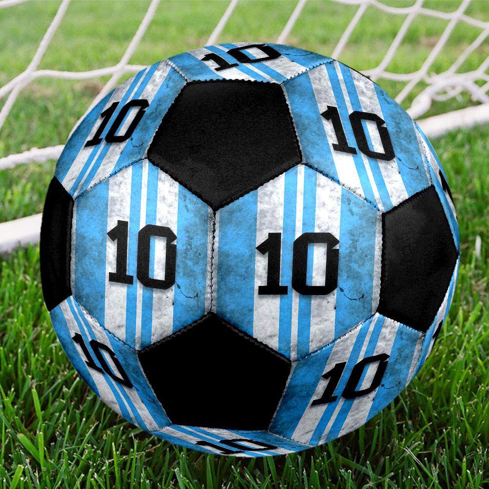 1 pz Pallone da Calcio Lionel Messi Taglia 5 Pallone da Calcetto Indoor Moda Colorato Gioco in Giardino - Ottimo Regalo per Appassionati di Sport HE42
