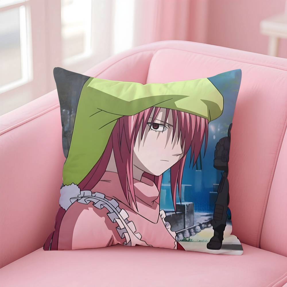 

Anime E-Elfen L-Lied Pillow Case pattern printing pillowcase living room sofa cushion cover bedroom room decor 16x16Inch