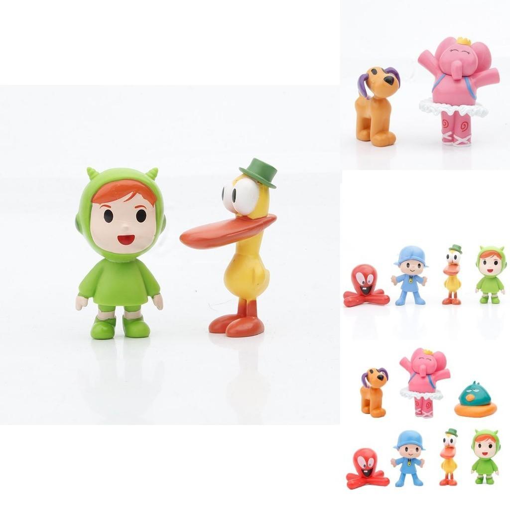 Set Premium di Miniature di Pocoyo 7pz Figure Zinkia Per Bambini Giocattolo e Collezionabili