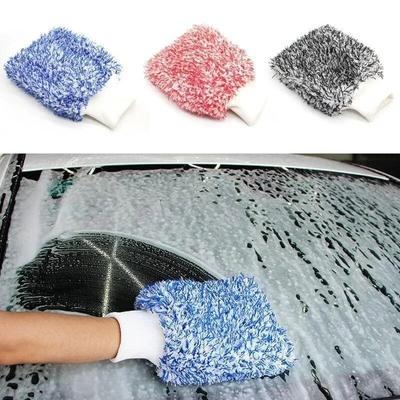 Araba Temizlik Eldiveni Ultra Yumuşak Mitt Mikrofiber Yıkama Yüksek Yoğunluklu Çizilmez Eldiven Kolay Kuruyan Araba Yıkama