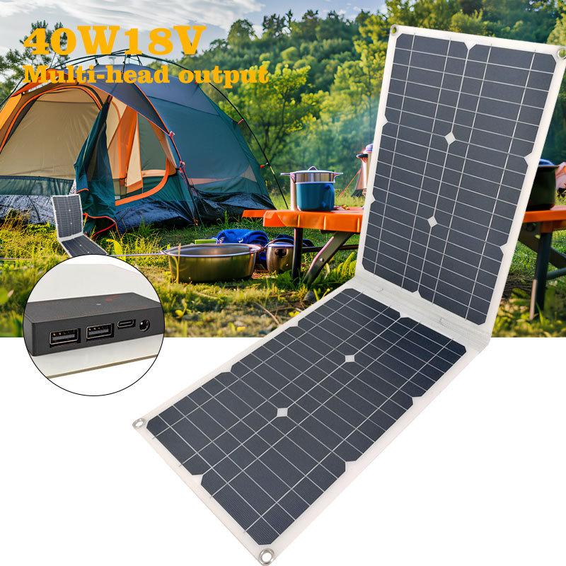 Faltbares Solarmodul Tragbares Solar-Faltmodul Geeignet für Camping, Mobiltelefone, Tablets und 5-18V-Geräte