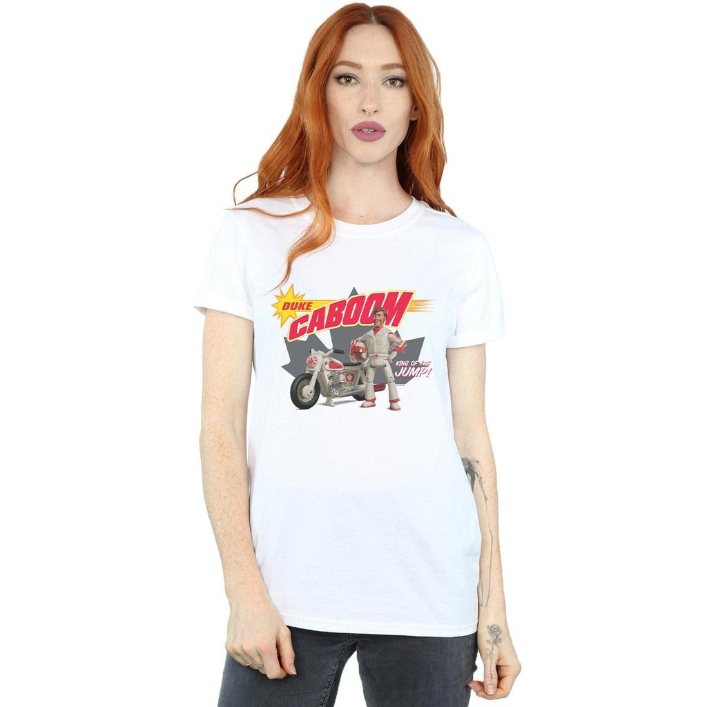 Disney Womens/Ladies Toy Story 4 Duke Caboom King Of The Jump Cotton Boyfriend T-Shirt