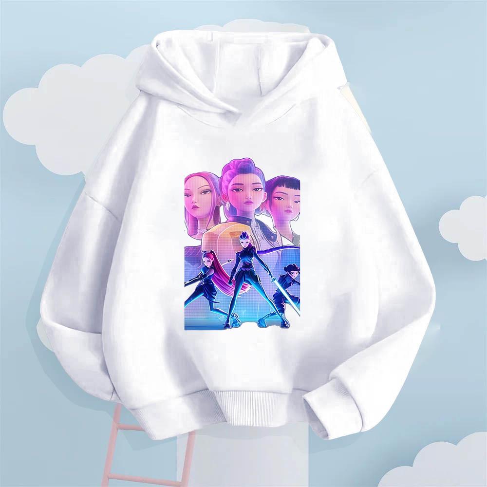 Girls' Hooded Pullover, a Casual and Fashionable Internet Style Women's Soldier Printed Children's Sports Shirt for Autumn and Winter