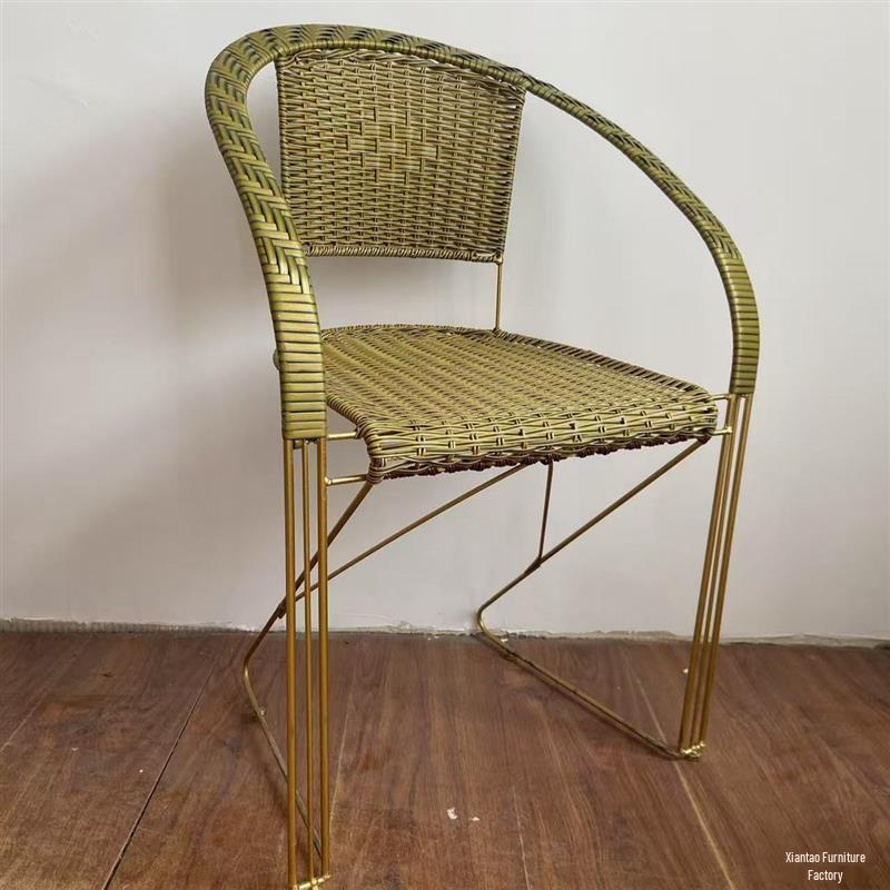 Rattan Office & Leisure Jump Chair for Kids - Stress Relief with Iron Frame & Rattan Weaving