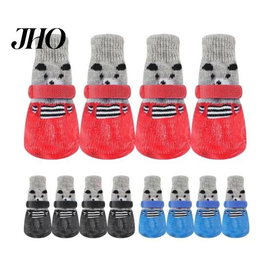 Waterproof Dog Boots 4Pcs Shoes Pet for Winter Snow Walking Secure Fit Paw Covers Anti-Slip Protectors Small Medium Large
