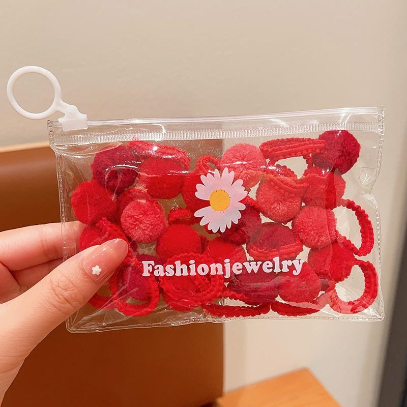 20Pcs Cute Hairball Scrunchie Set Children Girls Kids Baby Elastic Hair Rubber Bands Accessories Tie Hair Ring Rope Headdress