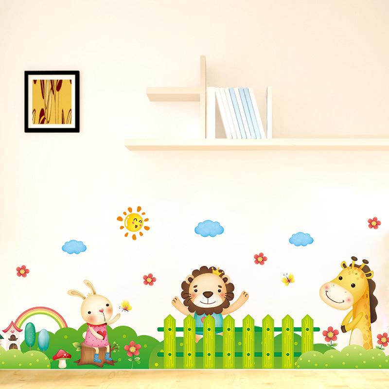 Buy Animal Cartoon Vinyl Wall Stickers For Kids Bedroom Home Decoration DIY at affordable prices