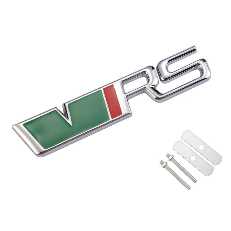 AAAJB1 1Pcs Car Badge Sticker Letters Emblem Front Grille Body Decal For Skoda Octavia Superb Rapid Kodiaq Karoq Fabia Kamiq Vision RS