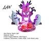 Fun Halloween Seesaw Ghost Table Lamp Animated Light, USB Powered 3D Night Cute LED Portable Light with Spooky Tree And Pumpkin Design, Decor