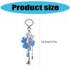 Stylish Four Leaf Clover & Musical Note Charm Keychain for Keys Bags or Backpacks Durable Alloy Resin Accessory