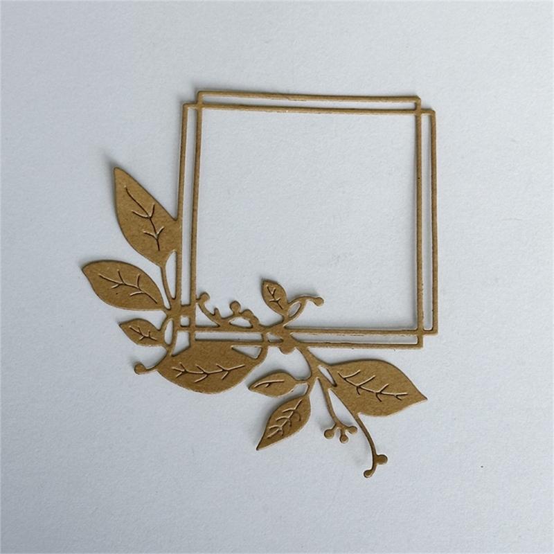 Leaf Photo Frame Carbon Steel Die Cut Stencils Decorative Embossing Paper Dies for Scrapbooking Photo Album Card Making