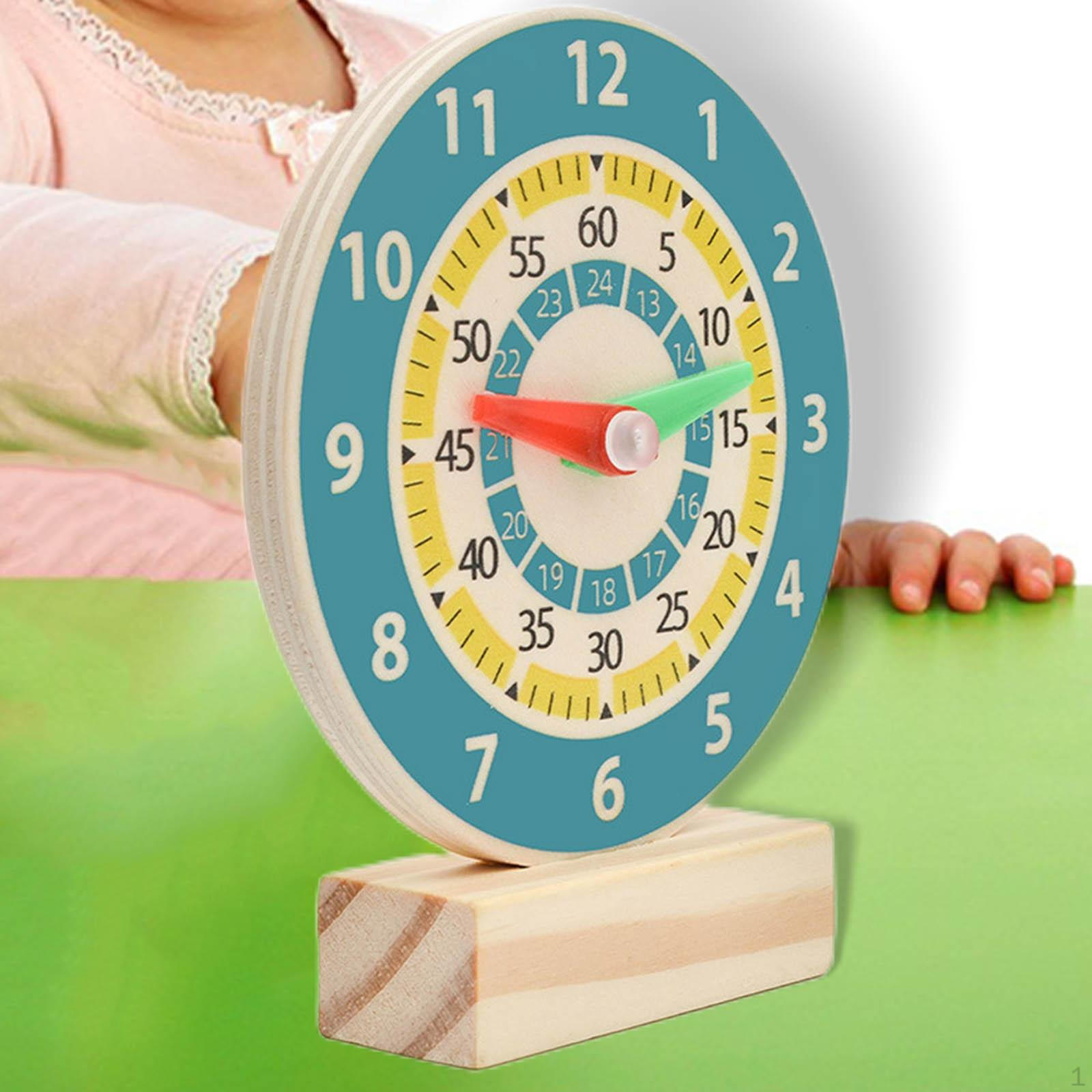 Telling Time Teaching Toy Preschool Learning Early Educational Toy, for Children Holiday Gifts Simple Clock