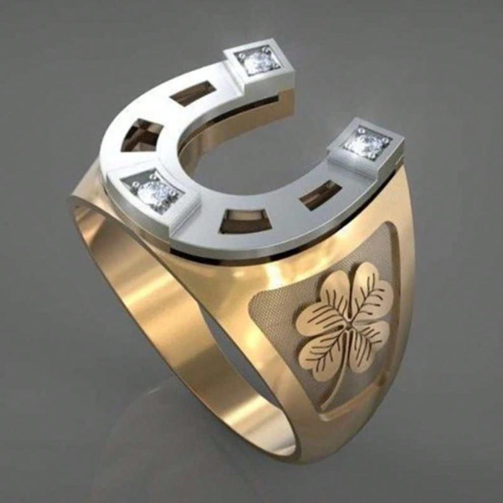 1 Exquisite Patterned Ring, Vintage and Fashionable Clover Ring, Suitable for Daily Wear and Gift Giving