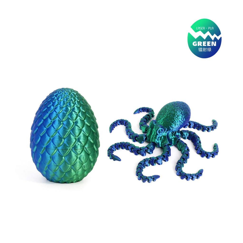 3D Printed Octopus with Eggs Figurine with Flexible Joints for Home Accessories Decor Mysterious Realistic Octopus Figurine Toy