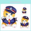 Adorável Boneco de Pelúcia Gato Condutor de Trem Pelúcia Curta Macia Almofada de Algodão PP