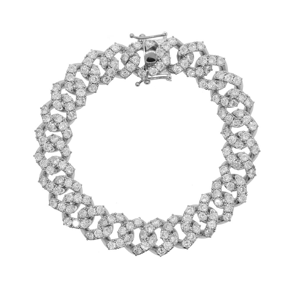 New Trendy Gold Hip Hop 12mm Wide CZ Diamond Miami Cuban Chain Anklet