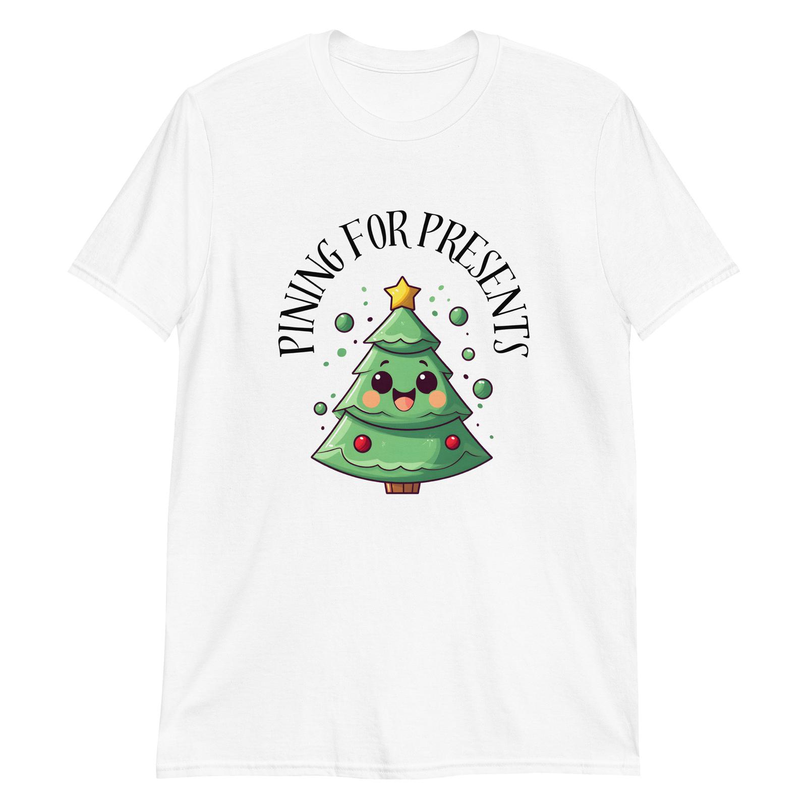 Pining for Presents: Cute Christmas Tree T-Shirt Mens Womens Tees Top L