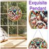 5D DIY Diamantmalerei Punkte Anhänger Doppelseitiger Druck Strassstein Diamantkunst Fensteranhänger für Gartenfenster Dekoration
