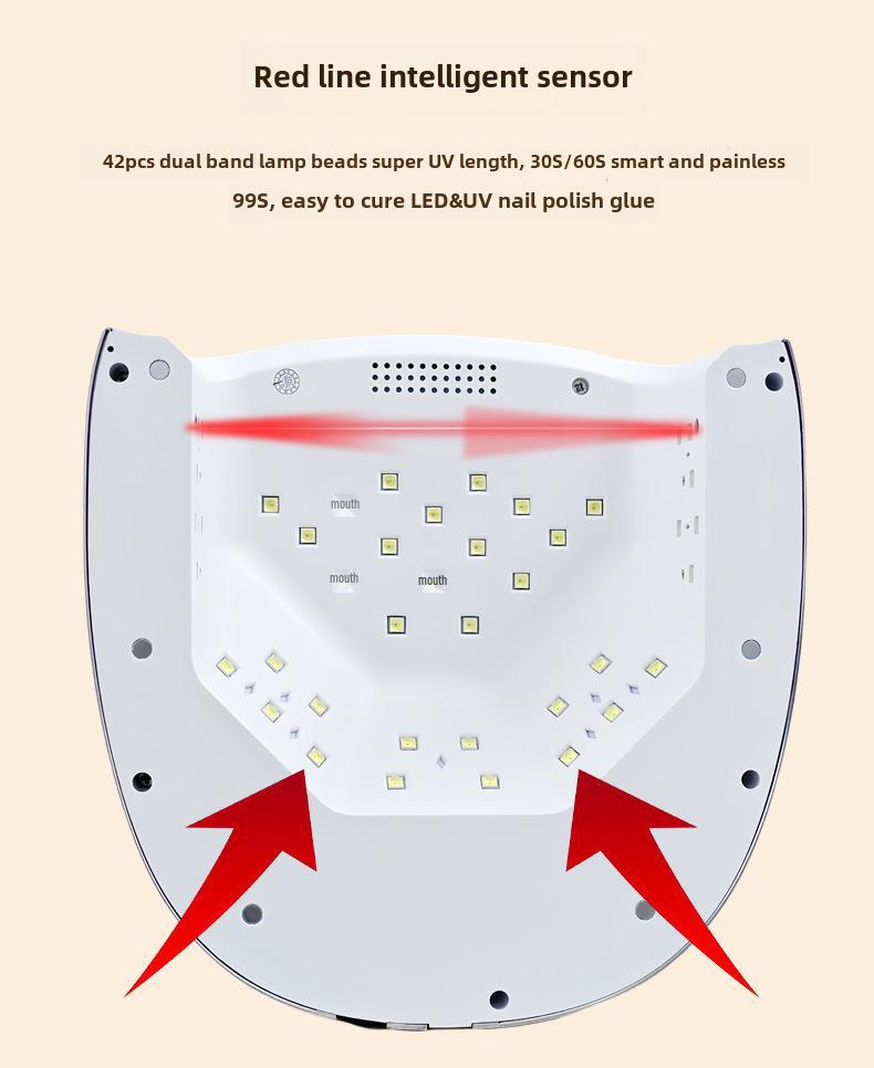 S20 Gradient Rechargeable Nail Light Therapy Machine, 60W High-Power Quick Drying for Nail Salons