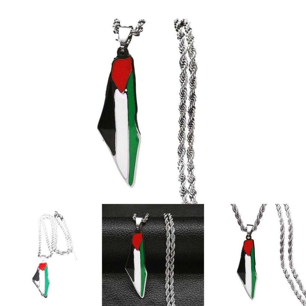 Stainless Steel Fashionable Map Pendant Necklace For Cross-border E-commerce