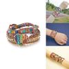 Three Layer Winding Leather Beaded Bracelet With Agate Stones For Women Gift