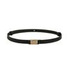 Kelly Buckle Leather Belt [Black]