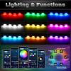 Universal LED Grille Lights with APP Control DIY RGB Decorative Light Kit for Tacoma TRD 2016- DRL Car Pickup Truck SUV 12V