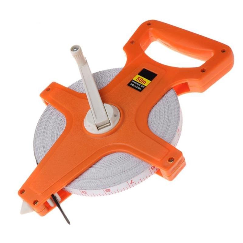 Meter Open Reel Fiberglass Tape Measure Yard Measuring Tape for Sports Field, Outdoor, Engineer Measuring Reel