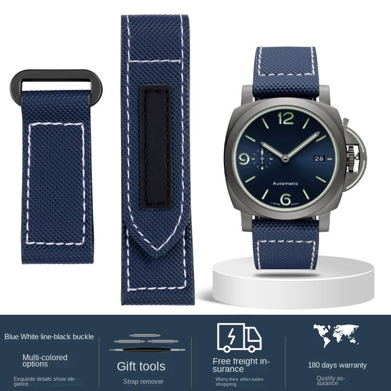 

Nylon Canvas Watchband For Panerai PAM01118/01661/441 Sticky carbon fiber Wrist strap Large size Bracelet Accessories 24mm 26mm 26mm