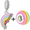 2pcs /Lot 2022 New Trend Silver Plated Beads Cartoon Dangle Charms Fit Original Brand Bracelets Necklaces For Women Diy Jewelry