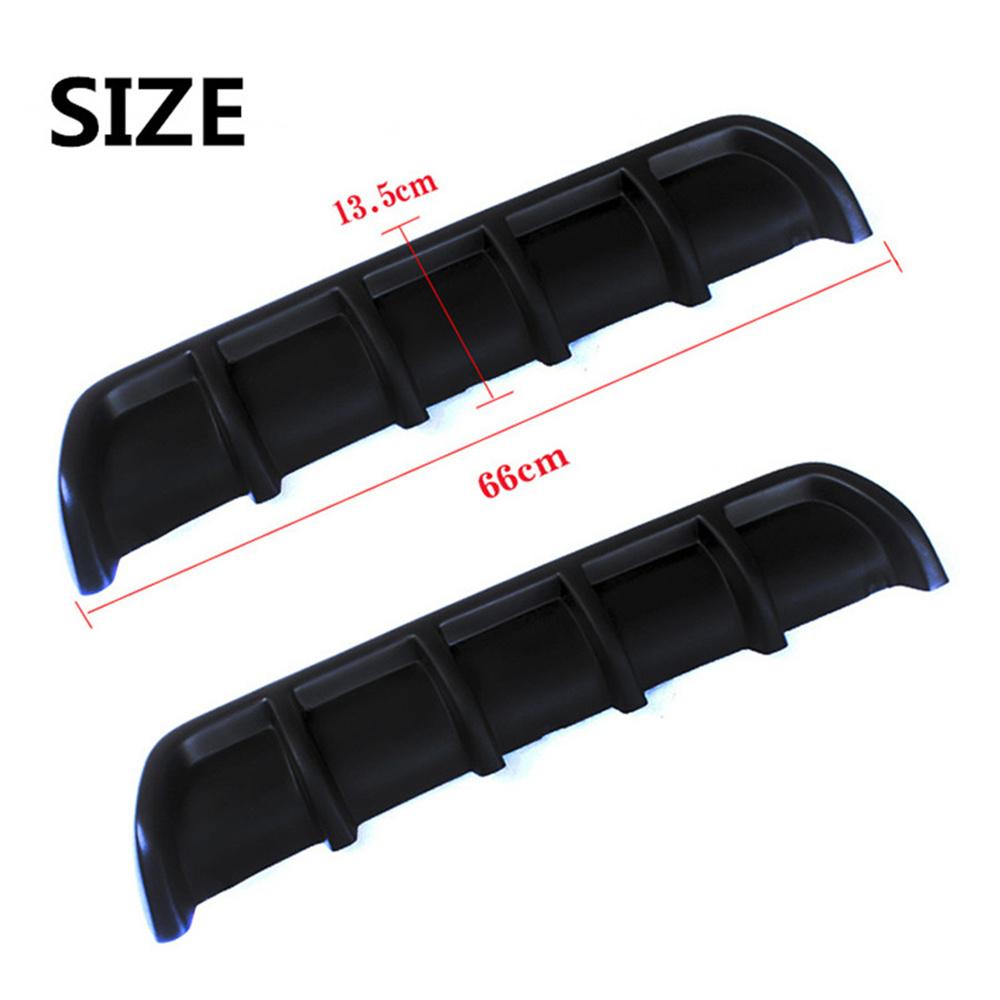Diffuseur aileron de requin noir mat 25" – Lèvre universelle pour pare-chocs arrière – ABS