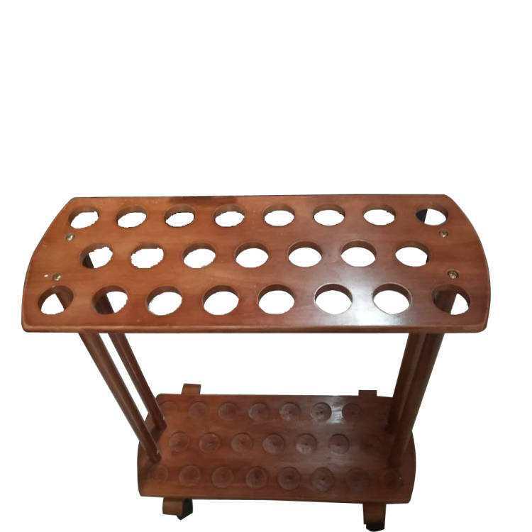 23-Hole Wooden Rack for Walking Sticks, Umbrellas, Billiard Cues, and Mountaineering Sticks коричневый